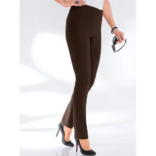Dehnbund-Hose STEHMANN, Damen, Gr. 235, Extrakurzgrößen, braun, 72% Viskose, 25% Polyamid, 3% Elasthan, unifarben, lang, Hosen, Topseller
