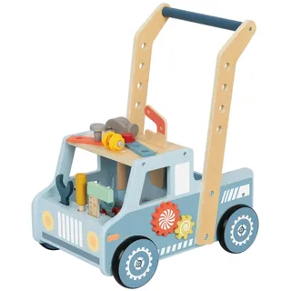TOOKY TOY Lauflernwagen Werkbank FSC Holz: Laufwagen mit Werkzeug Spielzeug für Kinder, Montessori Lernspielzeug, Fördert Motorische, Kognitive, Soziale & Emotionale Entwicklung, Geschenk ab 3 Jahren