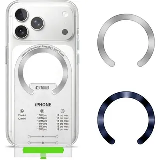 Magnetplatten Tech-Protect MMP-210 Magnetic MagSafe Ring für Hüllen ohne Magsafe, Schwarz / Dunkelblau - Schwarz