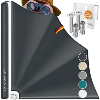 KESSER Balkonsichtschutz Balkonfächer klappbar mit Wandhalterung 140x140cm Markise Sichtschutz schwarz