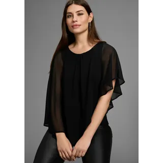LAURA SCOTT Chiffonbluse schwarz 38