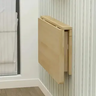YHDMDQ Wandklapptisch Aus Massivholz, Klapptisch Zur Wandmontage, Klappbarer Wandschreibtisch, Zusammenklappbarer Wandtisch Drop-Leaf-Computertisch Für Wäscherei Küche Kleiner Raum(70x50cm/28x20in)