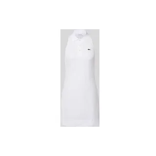 Slim Fit Polokleid aus Baumwoll-Mix, Weiss, 36