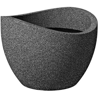 SCHEURICH Pflanzgefäß Wave Globe 30 x 30 x 22,2 cm, schwarz-granit