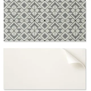 Selbstklebende Fliesen Mit Grafik Für Esszimmer, Pvc, Geometrisches Rautenmuster, 10 X 40 X 20 Cm