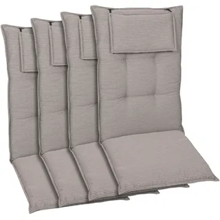 Hochlehnerauflage KONIFERA, beige (grau), B:50cm H:7cm T:120cm, Polyester, Polsterauflagen, Struktur uni grau - Maße BxLxH ca.: 50 cm x 120 cm x 7 cm