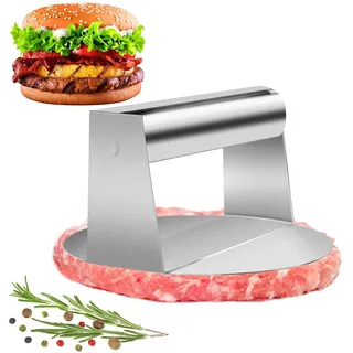 MXTIMWAN Burgerpresse Edelstahl, 5,5 Zoll Smasher Hamburger Round Edelstahl Smash Burger Pattie Press, Burger Presse Grillpresse Round für Leckere Hamburger, Patties, BBQ