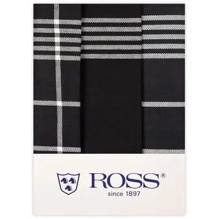 Ross | Geschirrtücher - 1837-3er-Pack (50 x 70cm schwarz