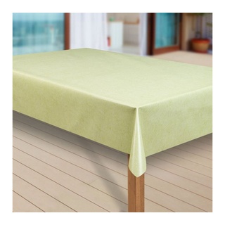 laro Tischdecke Wachstuch-Tischdecken Abwaschbar Uni grün meliert rechteckig 90 cm x 90 cm
