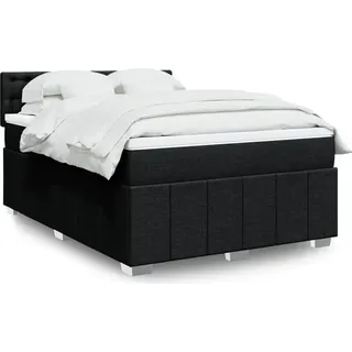 vidaXL Boxspringbett 160 x 200 cm Schwarz