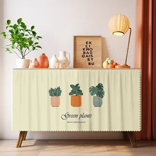 Highdi 1 Stück Schrankvorhang mit Klett, Schrank Vorhang Küche Kein Bohren Erforderlich, Selbstklebend Privatsphäre Schrankgardine für Küche, Schuhschrank, Kleiderschrank (Creme,H80 x W80cm)
