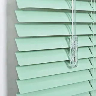 Alu Jalousie Aluminium für Innen Tür Fenster, Jalousette Rollo 25mm Lamellen, Metall Vorhang Breite 30 cm bis 200 cm, Anpassbare Größe, Sichtschutz Wärmedämmung Sonnenschutz Vorhänge(Hellgrün)