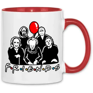 wowshirt Tasse Serienmörder Clown Halloween Horror Film Jason Freitag der 13 Gruselig, Farbe:White - Red