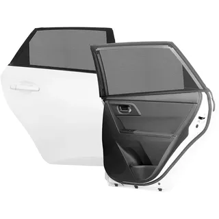 InnovaGoods InnovaGoods® Sonnenshutznetz für das Auto UVLock (2er Set), Autoscheiben-Sonnenschutz, schützt Kinder und Haustiere vor Sonne und Insekten, mit UV-Schutz 50+.