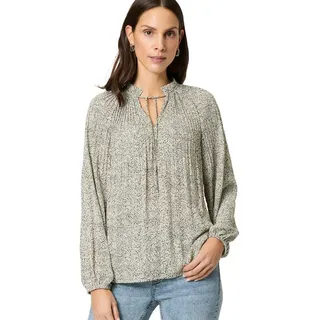 Zero Bluse mit Bindedetail und Druck KhakiCream,38 | 38