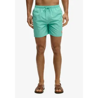 Badeshorts SUPERDRY "ESSENTIAL 16 SWIM SHORT", Herren, Gr. XXL, N-Gr, grün (skate mint), Web, Polyester, unifarben, Badehosen Badeshorts, Kunstfaser, relaxed fit