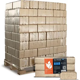 Heizfuxx RUF Original Blue Holzbriketts Nadelholz 10kg x 96 Gebinde 960kg Palette