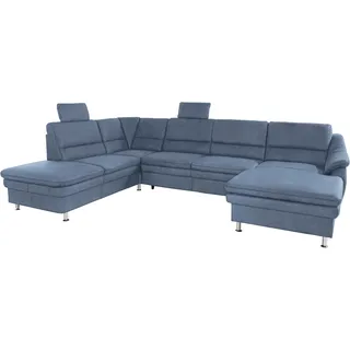 sit&more Wohnlandschaft Mikrofaser 2-Sitzer U-Form Blau