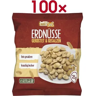 Hellma Knabberspaß Erdnüsse 100x 25,0 g, 100 St.