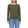 Feinstrickpullover mit Rollkanten Grün M