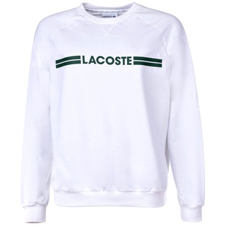 LACOSTE Damen Sweatshirt - Loungewear, Heritage Logo, oversize, Baumwolle Weiß M
