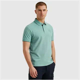 PME LEGEND Poloshirt Short sleeve polo stretch pique package mit Schriftzug blau 4XL (60)