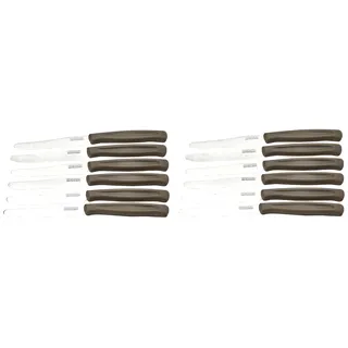 Kaimano Dinamik Tischmesser, Edelstahl, Braun, 28 x 10 x 2 cm, 12 Einheiten