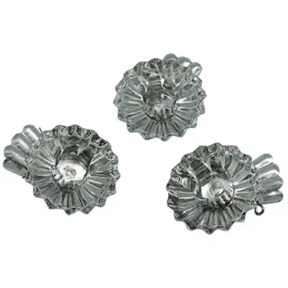 RIFFELMACHER & WEINBERGER Kerzenhalter Baumkerzenhalter 10er Ø 15mm silber, Kerzenhalter Kerzenstecker Weihnachtsbaum Kranz silberfarben