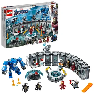 LEGO Marvel Avengers Iron Man Hall of Armor 76125 Bausatz, Tony Stark Eisen Man Kostüm Actionfiguren (524 Stück)