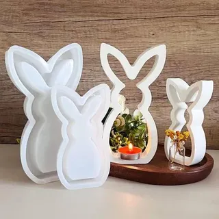 Silikonformen Gießformen Osterhase 2 Stück