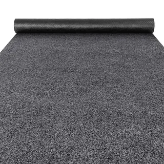ANRO Fußmatte Schmutzfangmatte Teppich Läufer Sauberlaufmatte rutschfest Indoor Outdoor abwaschbar für Flur Eingang Poet Meterware Grau 140 x 100 cm (Rechteckig)