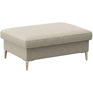 FLEXLUX Pouf Fiore, Kaltschaum, Füße Alu+ Eiche weiß