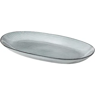 Broste Copenhagen Nordic Sea Servierplatte oval 30 x 17 cm blau