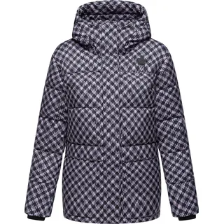 Ragwear Damen Winterjacke mit Hahnentritt-Muster