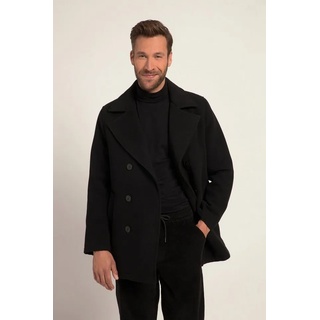 JP1880 Funktionsjacke Caban wasserabweisender Wollmix Knopfleiste schwarz