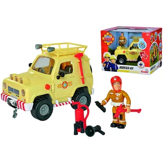 Simba - Feuerwehrmann Sam, Bergfahrzeug 4x4, 109252511038, + 3 Jahre, 15 cm, mit Licht und Sound