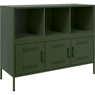 vidaXL Sideboard 100,5 x 79 x 39 cm Olivgrün