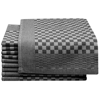 10er Set Geschirrtücher Baumwolle 46x70 cm schwarz