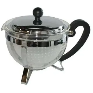 Bodum Chambord Teebereiter mit Kunststofffilter und Edelstahldeckel 1 L glänzend