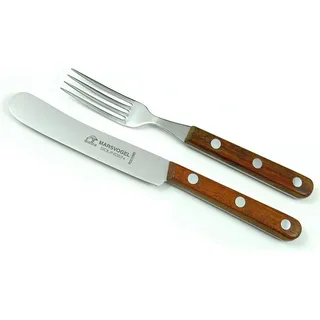 Marsvogel Buckels Besteck 2 tlg. Bubinga Marsvogel Solingen bestehend aus Buckelsmesser und Brotzeitgabel