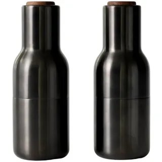 Audo Salz- Pfeffermühle Bottle Gringer 2er Set Bronzed Brass - Walnut Lid