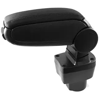 Schwarz Mittelkonsole Kunstleder Armlehne Staufach MittelArmlehne Abklappbar + Montagesatz passend für Dacia Duster 1 2010-2015