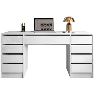 lookway Schreibtisch MADA DOUBLE Weiß