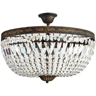 PGA-Lights Deckenleuchte Kristall Deckenlampe Florence Ø40cm Antik aus geschliffenen Kristallen Ø 50 cm