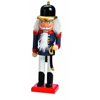 Nussknacker Polizist Holz Deko Figur Weihnachtsdeko Skulptur Holznussknacker