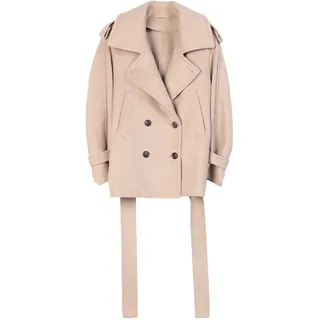 GOBI Cashmere Übergangsmantel Trench-Style Cashmere Peacoat beige L-XL