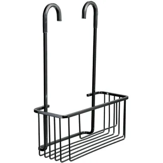 TATAY Duschablage Aluminium Zum Aufhängen Einfache Montage ohne Bohren | Duschablage Badezimmer | 28x12,8x38,5 cm | Ohne Bohren | Belastbar bis 8 kg | Aluminium korrosionsbeständig, Schwarz
