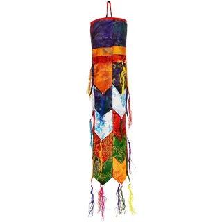 Buddhistischer Wandbehang Chukor rund 60 cm lang Deckenbehang Tibet Brokat