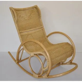Rattani Schaukelstuhl Rattan Schaukelstuhl Moro Rocking Chair honig beige