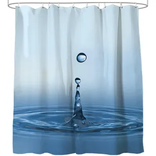Sanilo Duschvorhang Tropfen 180 x 200 cm blau